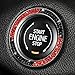 ToBeQueen Red Black Bling Push Start Button Cover Ring Emblem Sticker Interior Decoration Crystal Diamond Rhinestone Car Decor Red and Black Car Accessories for Women Red and Black - Image 2