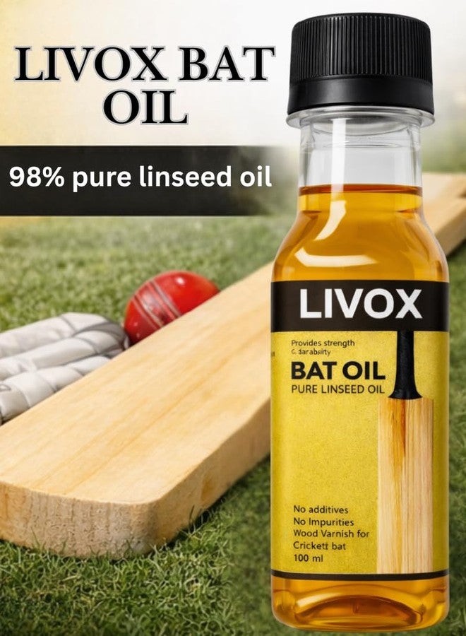 LIVOX Bat Oil 100ml | Pure Linseed Oil for Cricket Bat | Wood Protection & Durability - Image 5
