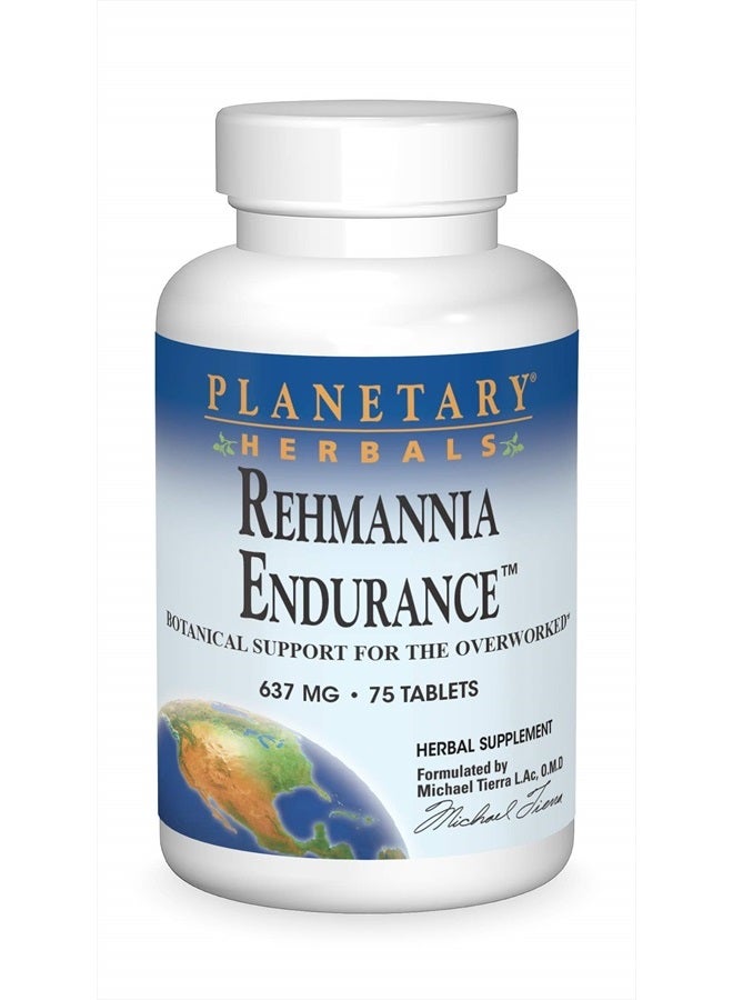 PLANETARY HERBALS Rehmannia Endurance Tablets, 75 Count - Image 1