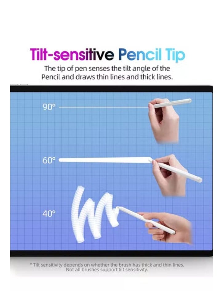 أكاليكس Stylus Pen for iPad Pencil 2nd Generation 【Wireless Charging/Palm Rejection/Tilt Sensitive for Apple iPad Pro 1/2/3/4/5th 11/12.9inch,iPad Air 4/5th,iPad Mini 6th Active Pen - Image 3