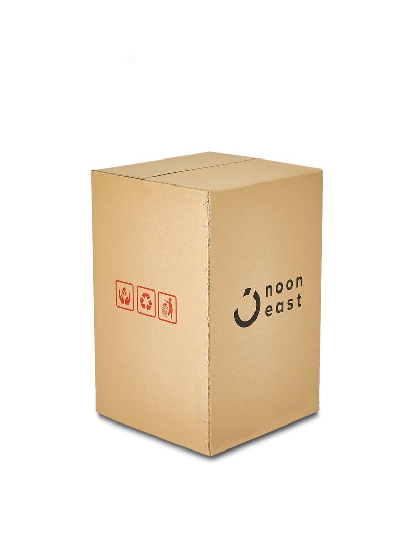 10-Pack Large Double Wall 100% Recyclable Corrugated Cardboard Moving Boxes with 32 KG Capacity, 45 x 45 x 70 cm Brown Carton for Packaging, Shipping and Storage, 5 ply