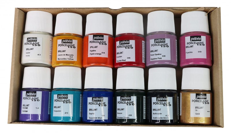 Pebeo Porcelaine 150, Exploration Set - 12 x 20 ml Bottles - Image 2