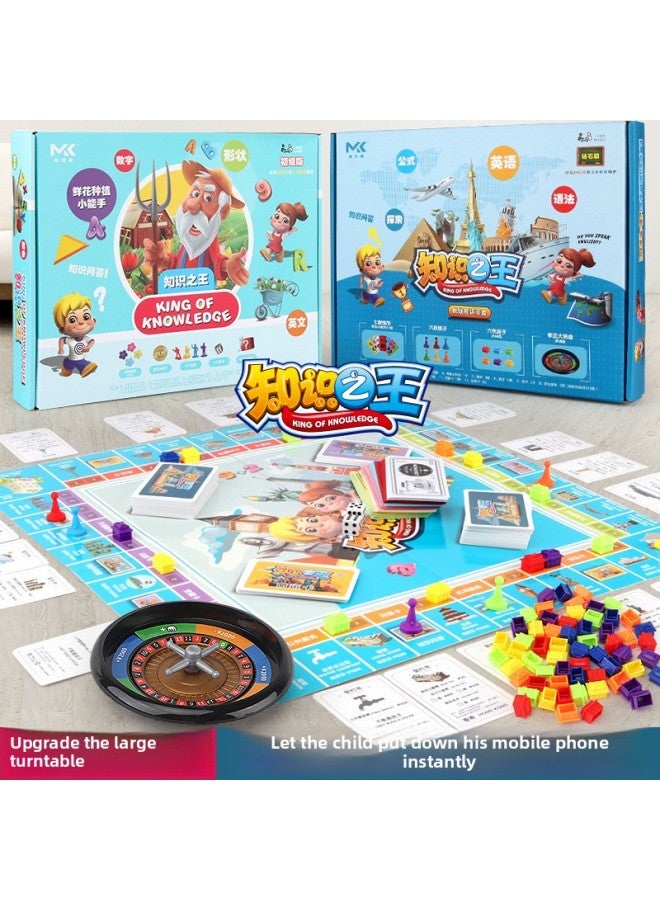 لعبة الشطرنج الأمريكية المنحوتة الأصلية الفاخرة للمعرفة بجولة حول العالم، ورق المعركة، إصدار العملة، لوحة تعليمية للأطفال - اللون: King Of Knowledge Premium (الصفوف 3-4) - Image 2