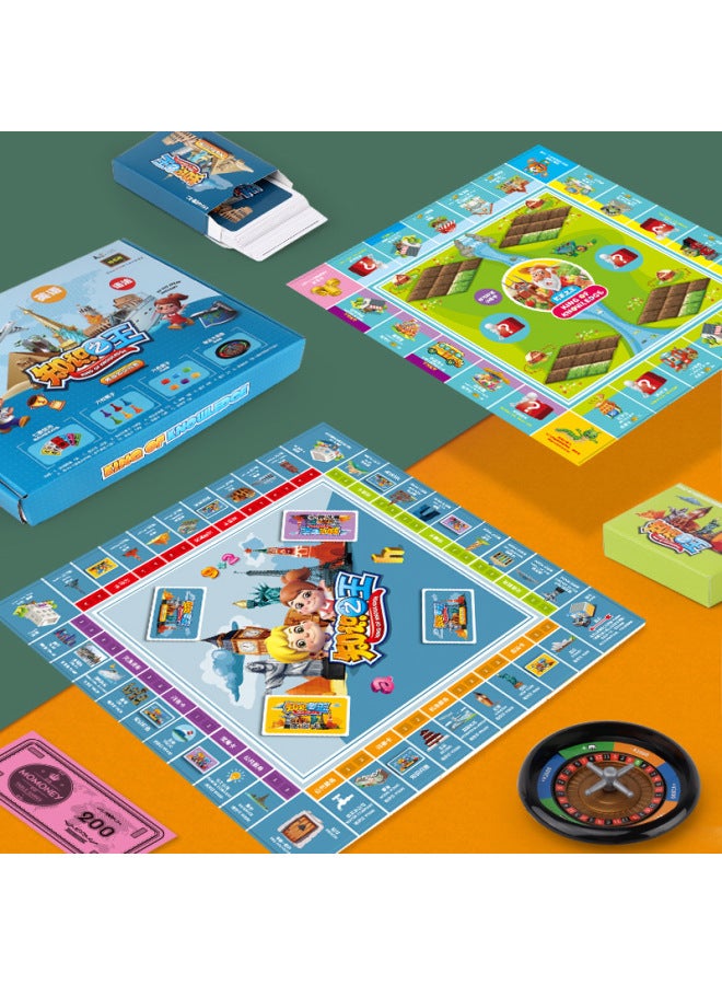 لعبة الشطرنج الأمريكية المنحوتة الأصلية الفاخرة للمعرفة بجولة حول العالم، ورق المعركة، إصدار العملة، لوحة تعليمية للأطفال - اللون: King Of Knowledge Premium (الصفوف 3-4) - Image 5