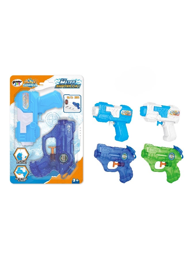 Power Joy Water Shooterz Mini Water Gun 11cm 2-in-1, Assorted 1 Piece (Style & Color May Vary) Each Sold Separately - Image 1