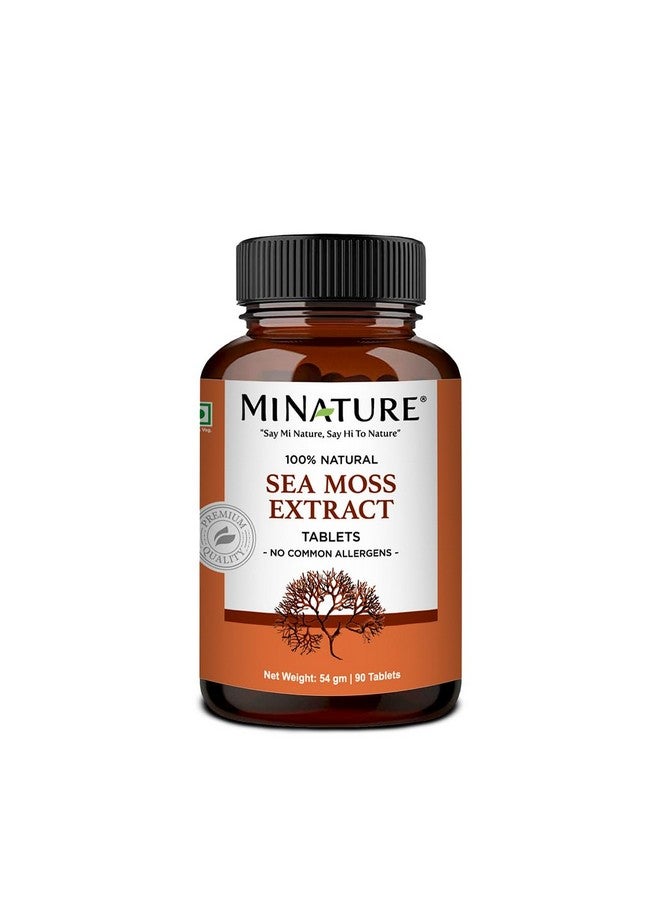 minature mi nature Sea Moss Extract Tablet| Pure & Natural | Herbal care | Non-GMO, Vegan, Gluten Free | from India | 500mg 90 Tablets, 45 Days - Image 1