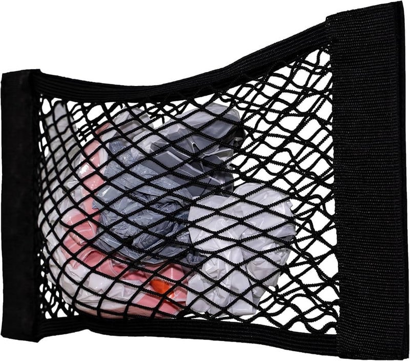 Multi-Use Mesh Bag Organizer with Strong Adhesive | Hanging Container for Walls & Cabinets | Roll & Tissue Storage | Air Flow Vent Mesh | Self Suction Installation - Image 1