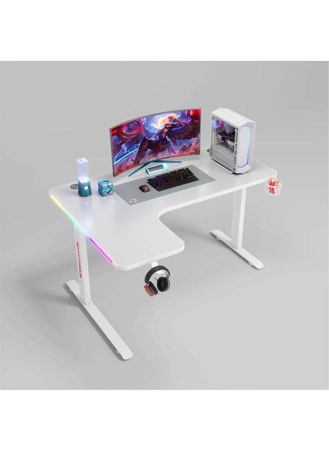 Ergonomic Gaming and Computer Desk with LED Lights 140 CM 