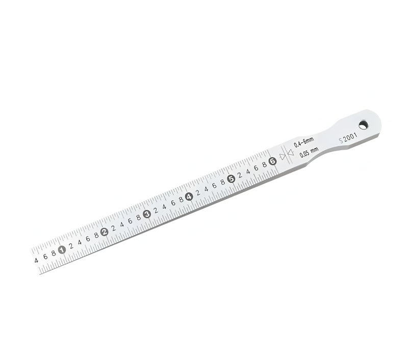 GLTL Precision Wedge Gap Feeler Gauge with High-Contrast Markings, Stainless Steel Taper Gauge for Automotive Repair & Metalworking - Easy-Read Scale Design, Clear Numerical Identification(0.4-6mm) - Image 1