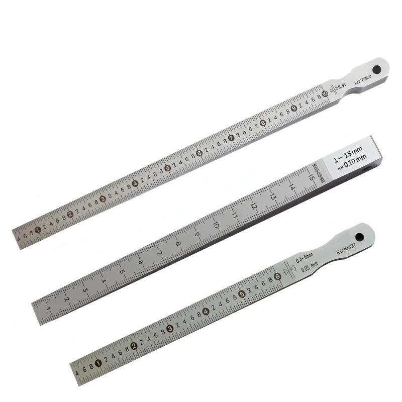 GLTL Precision Wedge Gap Feeler Gauge with High-Contrast Markings, Stainless Steel Taper Gauge for Automotive Repair & Metalworking - Easy-Read Scale Design, Clear Numerical Identification(0.4-6mm) - Image 4