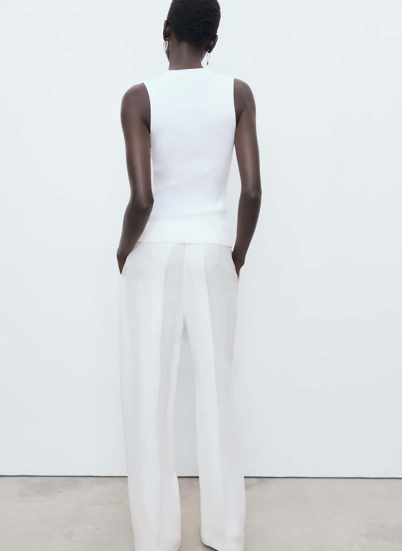 MANGO Casual Ribbed Knit Top  - Image 2