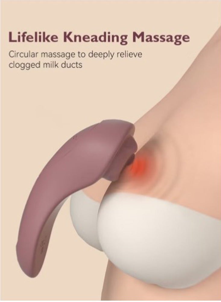 Momcozy Momcozy Kneading Lactation Massager with Heat, 3-in-1 Real-Like Massage for Relieve Clogged Ducts, Breast Massager Warming for Breastfeeding, Improve Milk Flow, Dusty Rose - Image 3