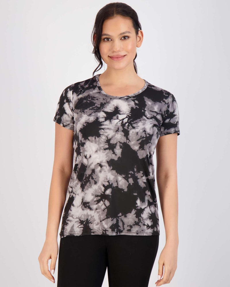 REALESSENTIALS Real Essentials 5 Pack: Women's Short Sleeve T-Shirts Workout Tops Fitness Pilates Gym Activewear Athletic (Plus Available), Set 16, XL, Pack of 5 - Image 2