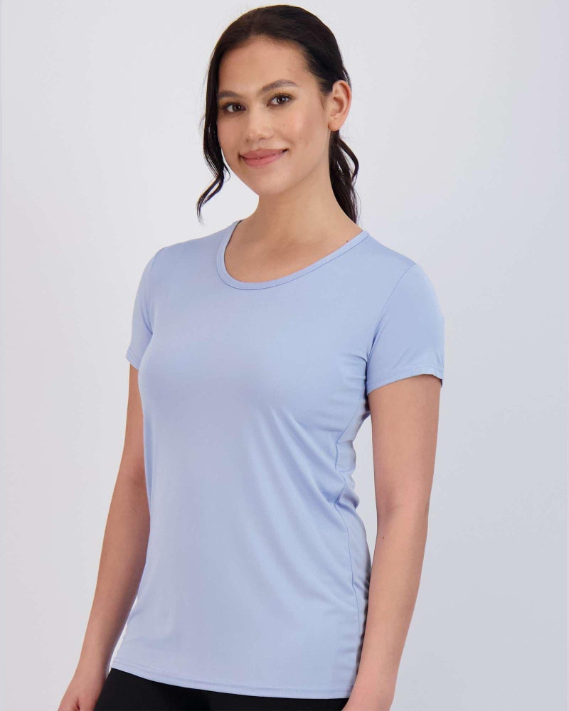 REALESSENTIALS Real Essentials 5 Pack: Women's Short Sleeve T-Shirts Workout Tops Fitness Pilates Gym Activewear Athletic (Plus Available), Set 16, XL, Pack of 5 - Image 4