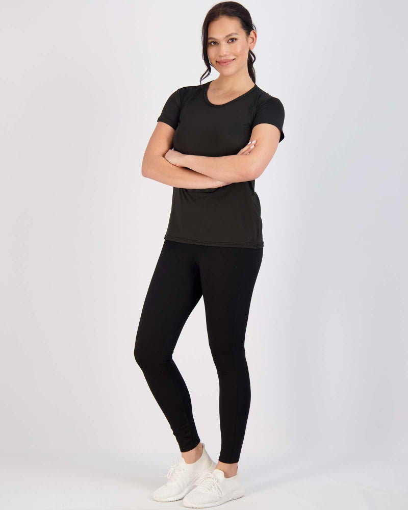 REALESSENTIALS Real Essentials 5 Pack: Women's Short Sleeve T-Shirts Workout Tops Fitness Pilates Gym Activewear Athletic (Plus Available), Set 16, XL, Pack of 5 - Image 5