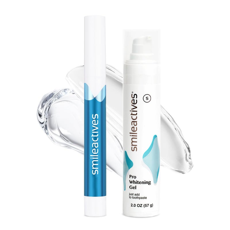 Smileactives Teeth Whitening Kit Complete At Home Teeth Whitening Treatment Travel Size Tooth Whitening Stain Remover for White Teeth Contains ClinicalGrade Hydrogen Peroxide 60 Day Kit - Image 2