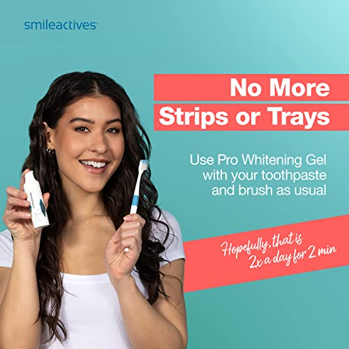 Smileactives Teeth Whitening Kit Complete At Home Teeth Whitening Treatment Travel Size Tooth Whitening Stain Remover for White Teeth Contains ClinicalGrade Hydrogen Peroxide 60 Day Kit - Image 3