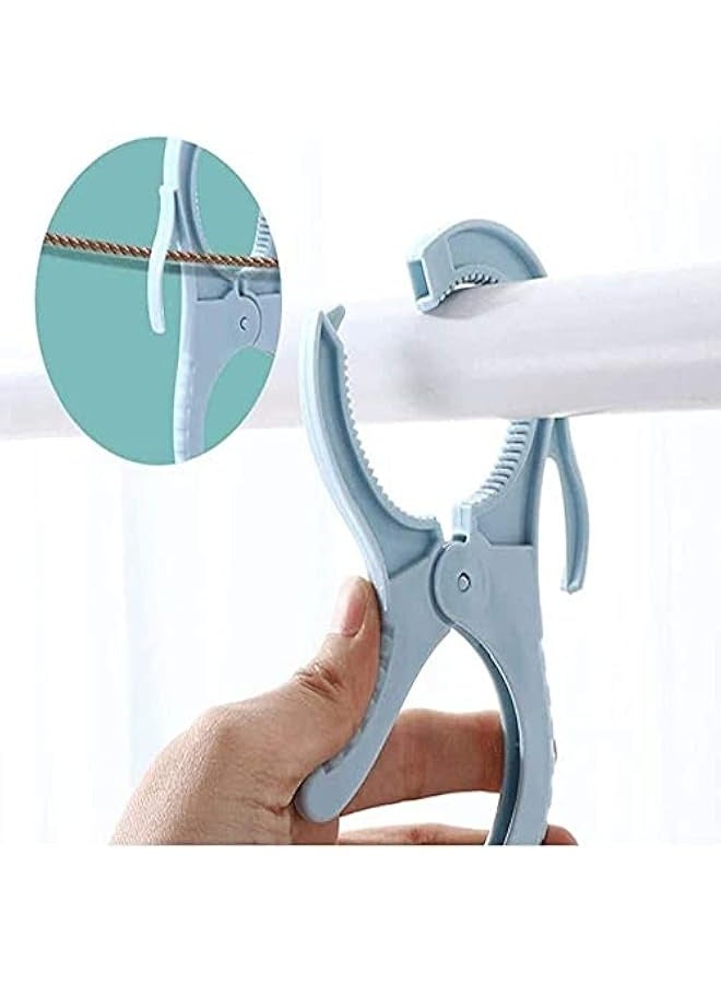 DUSALA Hileny Folding Hanging Drying Rack,Drip Hanger with Clip Foldable Clip Hanger 24 Clips Wind Drying Rack Multi Clip Towel Socks Bra Household Hanger (Blue)(Laundry Hanger Drying Rack) - Image 5