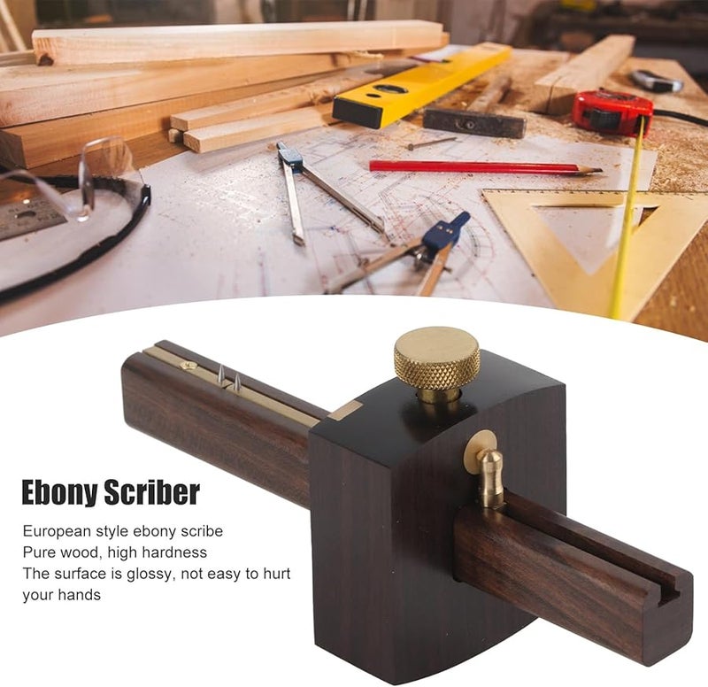 Ebony Woodworking Cutting Gauge 8 Inch Marking Tool European Style Project Kit - Image 4