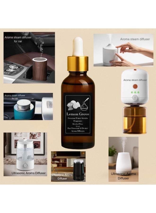 عطر الليمون مركز - ريفيل 50 مل للفواحات الكهربائية البخارية- Ultrasonic - خالٍ من الكحول - امن صحيا - مع ثبات طويل - Image 2