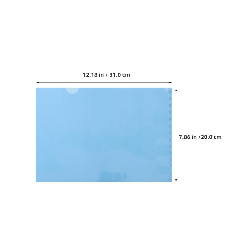 24pcs L Shaped Waterproof Plastic File Folders A4 Size Assorted Colors For Office School - Image 3