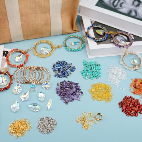 WASTROYAL 7 Chakra Sun Catcher Kit for Adults DIY Crystal Ornaments Prism Hanging Decorative Suncatcher with Crystals Sun Catchers Making Supplies Kit Art and Crafts Decor for Home Gifts - Image 5