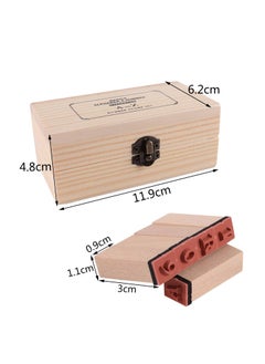 Excefore Alphabet Letter Number Stamps Set, Wooden Rubber Stamps Kit for DIY Craft Card and Photo Album  - Image 2