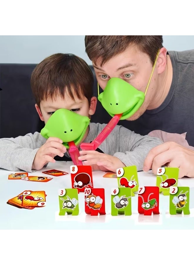 Goolsky Parent-child Interactive Games Toys, Frog-eating Insect Toys, Frog-tongue Sticking Out Toys - Image 1