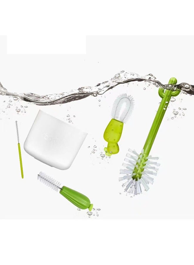 بون فرشاة بشكل صبار لتنظيف القوارير من بون، مجموعة من 4 قطع، أخضر - Image 2