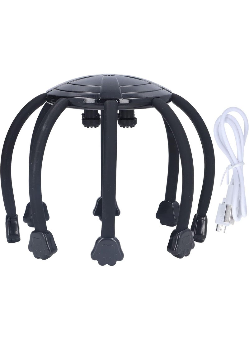 جهاز مساج الرأس الذكي متعدد الأذرع – شحن USB، لتخفيف الصداع والتوتر وتحفيز الدورة الدموية في فروة الرأس. - Image 1