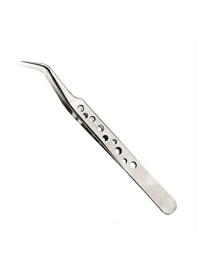 ملاقط طبية من الفولاذ المقاوم للصدأ بأطراف منحنية - أداة مختبرية دقيقة - Image 1