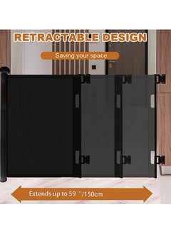 ASIV Retractable Baby Protective Door, Intelligent Adjustment 1.5m , Suitable for Stair Door, High Temperature Resistance, Safety Fence Pet Children Double Protection  - Image 3
