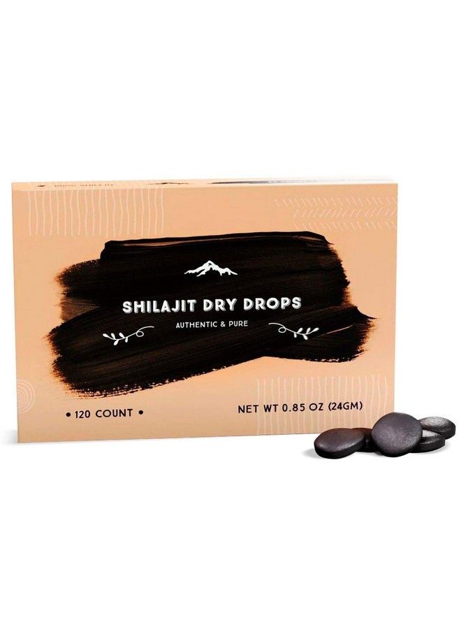 Pure Himalayan Shilajit Shilajit Dry Drops 120 Counts Rich In Naturall Fulvic Acid Original Siberian Shilajit 100% Pure Trace Minerals Complex  - Image 1