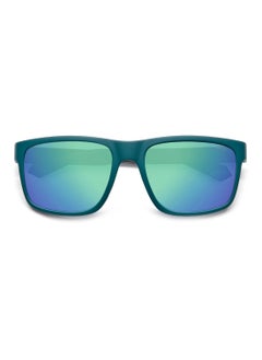 Polaroid Men's Polarized Rectangular Shape  Sunglasses PLD 2157/S GREY 43 - Lens Size: 43 Mm - Matt Teal  - Image 4