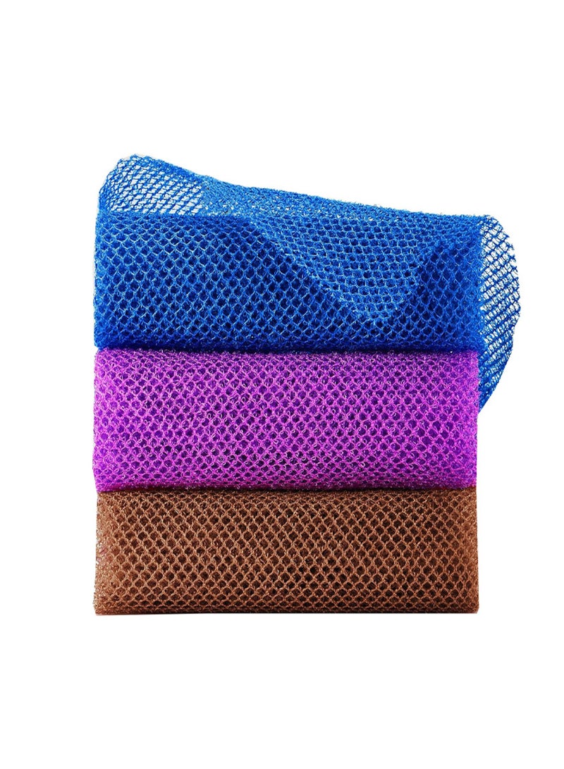 Mesh bath strip bath towel bath foam mesh back bath strip bath ball bath machine 3 Pack - Image 1