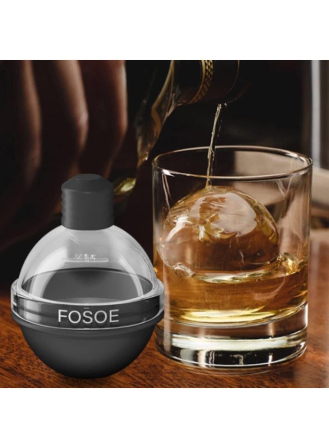 FROSTY Silicone Ice Sphere Molds, Set of 4 with Lids for Whiskey, Cocktails, and Drinks - Image 4