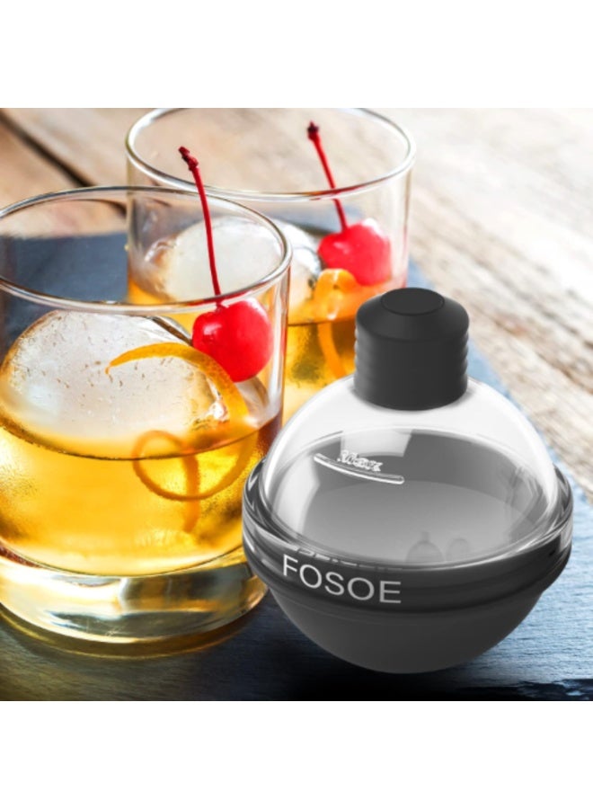 FROSTY Silicone Ice Sphere Molds, Set of 4 with Lids for Whiskey, Cocktails, and Drinks - Image 3