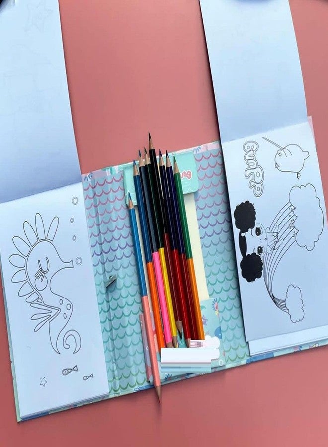 JAPSI Colouring Book Kit for Kids | Colouring Book/Pad with 8 Double Side Color Pencils | Color Drawing Book | Art and Craft Set for 3 Years & Above | Gift for Boys, Girls & Toddlers (Dinosaur Theme) - Image 3