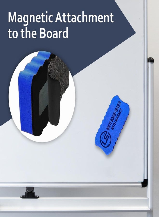 Ultimate Stationery ممحاة قابلة للمسح الجاف، ممحاة مغناطيسية للسبورة البيضاء، عبوة من قطعتين، منظف للسبورة البيضاء، ممحاة قابلة للمسح الجاف للسبورة البيضاء، والسبورة السوداء، والزجاج (قد تختلف الألوان) - Image 4