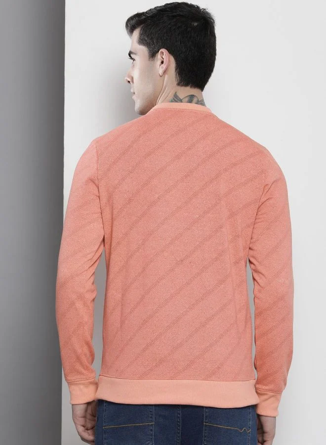 The Indian Garage Co  The Indian Garage Co Men Regular Fit Abstract Crew Neck Full Sleeves Sweatshirt  | Best Price UAE