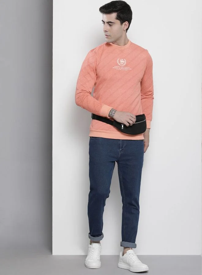The Indian Garage Co  The Indian Garage Co Men Regular Fit Abstract Crew Neck Full Sleeves Sweatshirt  | Best Price UAE