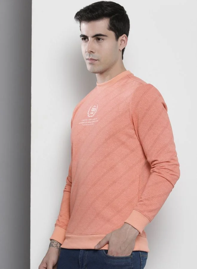 The Indian Garage Co  The Indian Garage Co Men Regular Fit Abstract Crew Neck Full Sleeves Sweatshirt  | Best Price UAE