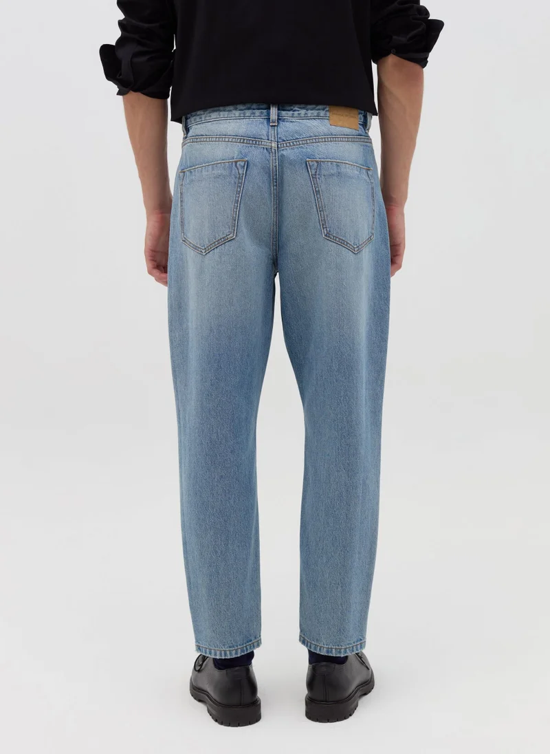 Ovs  Ovs Carrot-Fit Jeans With Five Pockets for Men | Best Price UAE