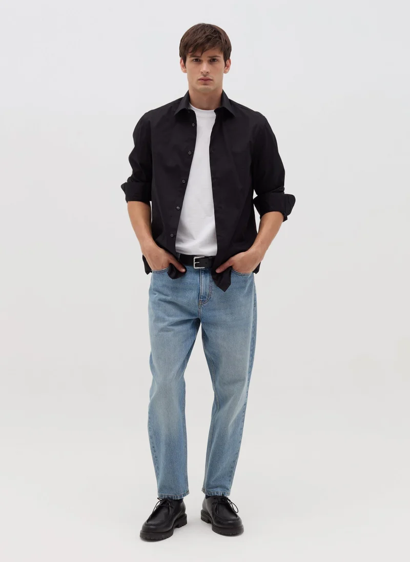 Ovs Carrot-Fit Jeans With Five Pockets