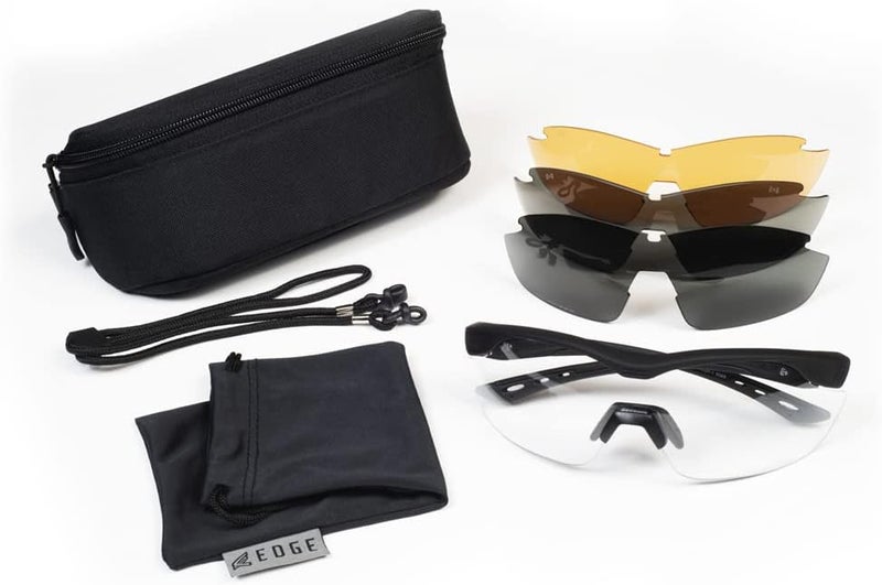 Edge Tactical Eyewear HO611 Overlord Kit with 4 Lens Sets with Polarized Smoke Clear - Image 1