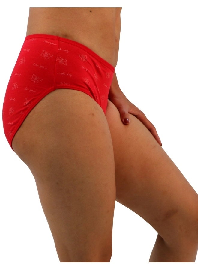 JOANNA JOANNA 33076 Women's Butterfly Design Mid Rise 3-Pack Panties, Multicolor  - Image 3