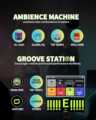 MOOER GE200 Pro New Gen.4.0 Intelligent Multi Effects Pedal Guitar Amp Modelling Processor Groove Station, MIDI Function, GE-Could APP, MNRS Amp Modelling, IR Loader, OTG guitar live streaming - Image 3