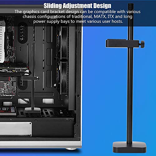 Pomya Graphics Card GPU Brace Support, Holder Bracket, Portable Aluminum Polishing Graphics Card Holder Stand Jack Adjustable Bracket Support (Black) - Image 3