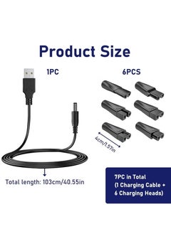 جيوستوس 7 Pack 5V USB Power Rotels لكليبرز الشعر الكهربائي ، تشرق اللحية ، الحطام ، أدوات التجميل ، المصابيح.  - Image 3