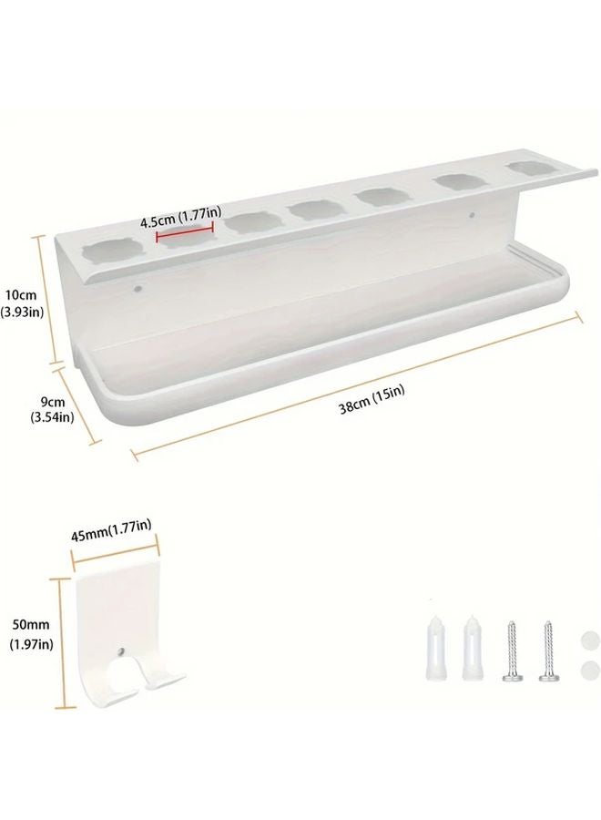 Dyson Hair Styler Holder Heavy Duty No Drill Wall Mounted Iron Storage Shelf Black - Image 5